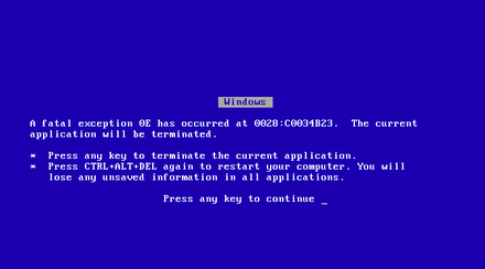 BSoD w Windows 95 (j. ang.)