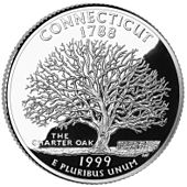 Coin depicting a tree