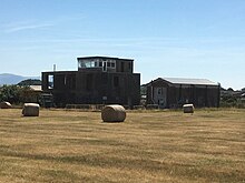 The Watch Office undergoing restoration, June 2018. Control Tower RAF Andreas.jpg