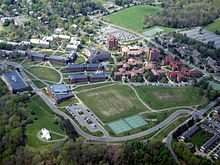 North Campus with Fuertes Observatory in the lower left of the picture CornellNorth1.JPG