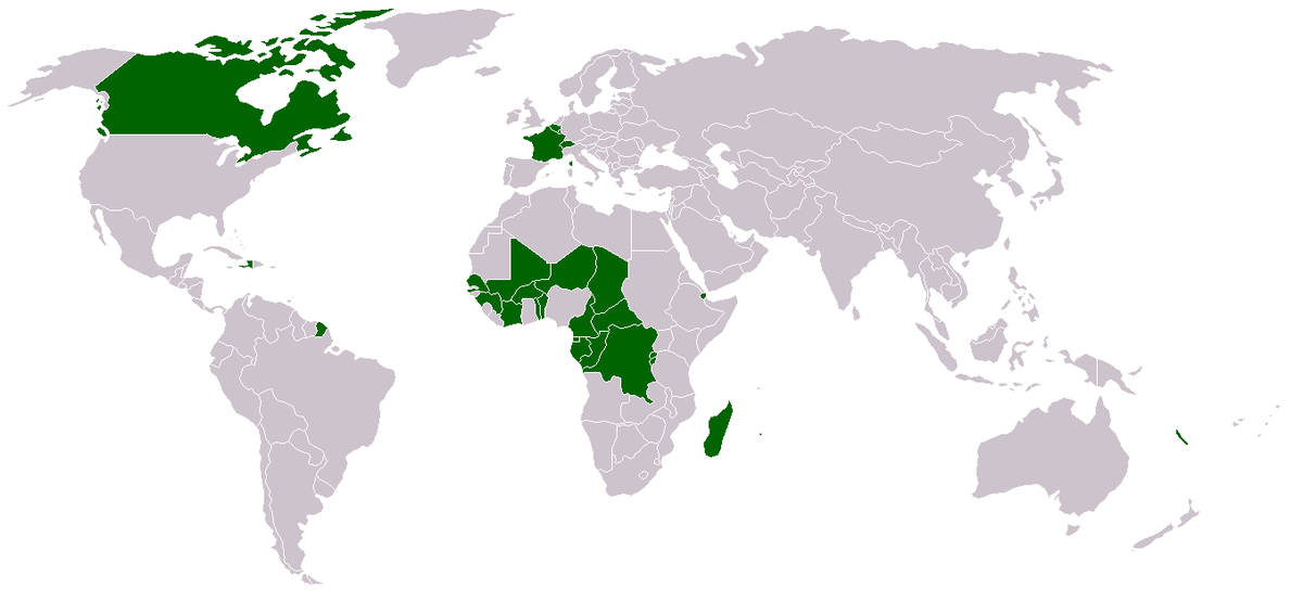 Verlaten Luidruchtig vallei Lijst van landen waar Frans een officiële taal is - Wikipedia