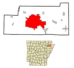 Jonesboro - Mapa