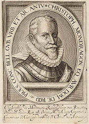 Engraving of Don Cristobal de Mondragon, 1599. Cristobal de Mondragon y Otalora (Hillebrant Jacobsz van Wouw I, 1599).jpg