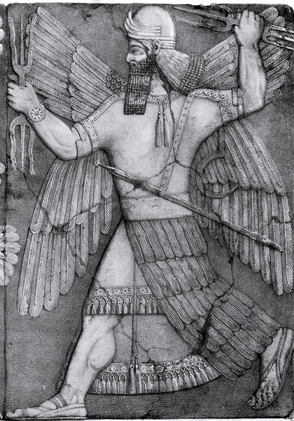 File:Cropped Image of Carving Showing the Mesopotamian God Ninurta.png