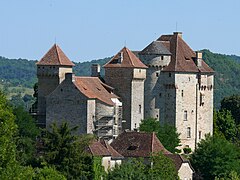 Curemonte - Schloss von Plas, von Saint-Hilaire -1.JPG