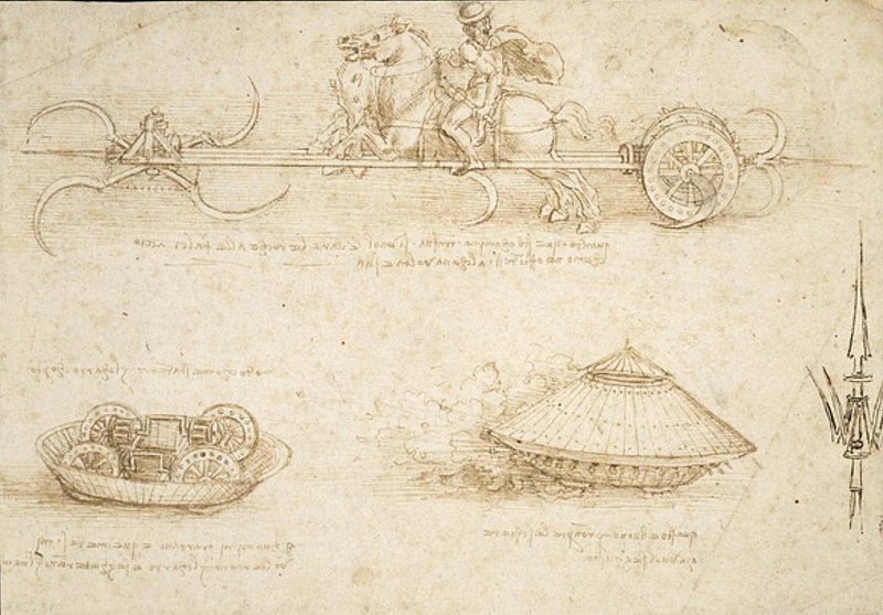 File:Da Vinci Scythed Chariot and Armoured Tank.JPG