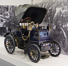 A Daimler Grafton Phaeton; one of the earliest cars to be built in Coventry in 1897.