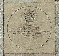 John Thomas Davies - VC flagstone