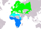 Aire de répartition de l'Hirondelle de fenêtre