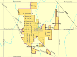 Detailed map of Moundridge, Kansas