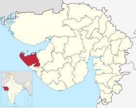 Devbhumi Dwarka Districtin sijainti