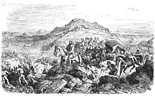 Alexandra, in einer Sänfte, mit Konstantin und beider Sohn Nikolai sowie Gefolge auf Pilgerfahrt im Judäischen Bergland auf dem Weg nach Jerusalem, Mai 1859 (Quelle: Wikimedia)