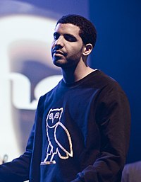 Drake had the best-selling single of 2016 with "One Dance", which spent 15 consecutive weeks at number-one, the longest running number-one of the digital era. He had a further three top 10 singles this year, two of which were collaborations with Rihanna. Drake at Bun-B Concert 2011 (1) (cropped).jpg