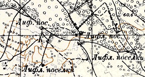 Земли деревни Эдази на карте 1934 года