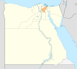Al Sharqia Governorate on the map of Egypt