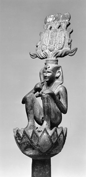 Egyptian - Horus the Child Seated on a Lotus - Walters 54419.jpg