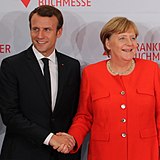 Macron s kanclerko Nemčije Angelo Merkel.