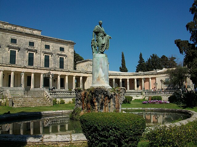 Statue by Pavlos Prosalentis in Corfu