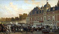 L'arrivée de la reine Victoria au château d'Eu (Eugène Lami, 1843).