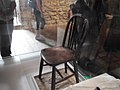 Chair in which German agent was executed by firing squad during WWII