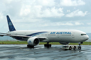 Air Austral's 2002–2016 livery on a Boeing 777-300ER.
