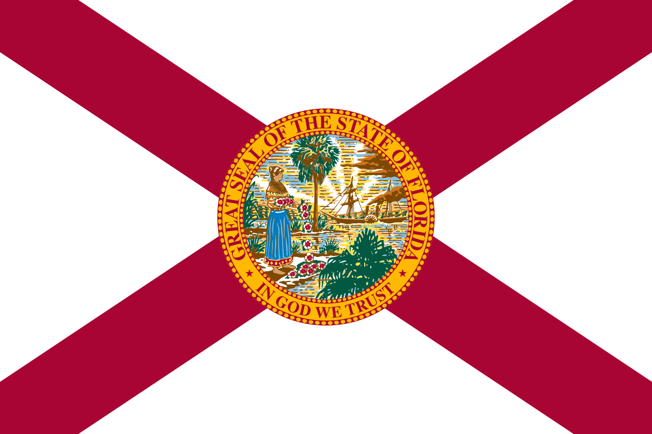 Florida Flag Gürtelschnalle Flagge Fahne Banner Vereinigte Staaten USA US 