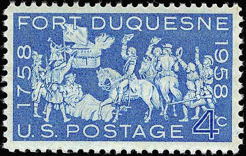 Fort Duquesne commemorative stamp, 1958 issue
