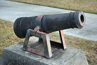A cannon from Fort Morris, on display at the Liberty County Courthouse in Hinesville, GA, U.S. Fort Morris Cannon.jpg