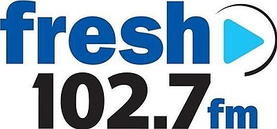Last logo for Fresh 102.7 used from 2017 to 2018.