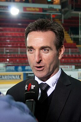 Serge Pelletier en interview sur la Télévision Suisse Romande, à Fribourg en 2010.