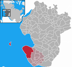 Elhelyezkedése Schleswig-Holstein térképén