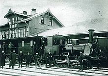 Die Lokomotive „Füssen“ im Bahnhof Füssen