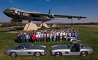 Gullwing group convention 2021 with B-52 plane and 300 SL cars