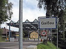 Grenzübergang Gaißau/Rheineck auf der österreichischen Seite des Alten Rheins