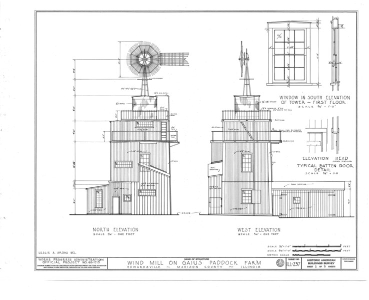 File:Galus Paddock Farm, Springfield Road, Edwardsville, Madison County, IL HABS ILL,60- ,1A- (sheet 2 of 3).tif