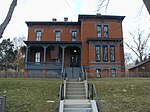 The 1878 General Crook House, a contributing property to the Fort Omaha Historical District. General George Crook House in Fort Omaha.jpg