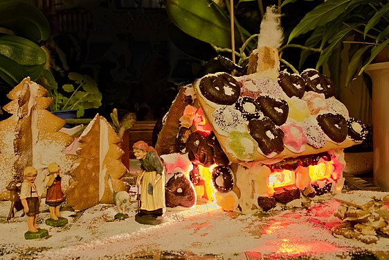 Christmas gift gingerbread house, Hansel and Gretel fairy tale