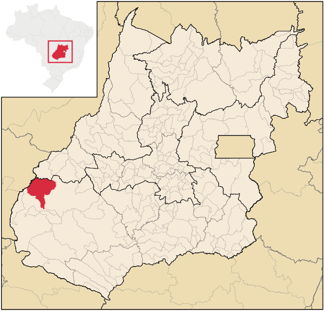 Localização de Doverlândia em Goiás
