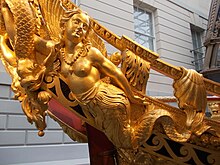 The mermaid, a powerful symbol in sailors' imagination. Prince Frederick's Barge, 1732 Golden Mermaid on Prince Frederick's Barge 1732.JPG