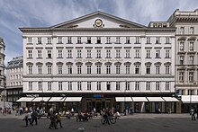 Building at Graben No.21 in Vienna, erected for the Erste Spar-casse in 1835-1838 on a design by Alois Pichl and seat of Erste Bank until moving to its new Erste Campus in 2015 Graben 21 Wien.jpg