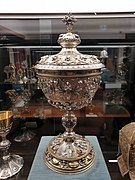 Ciborium - a goblet-shaped vessel for holding eucharistic bread