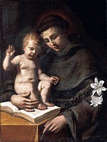 Свети Антун Падовански са малим Исусом, Гверчиново дело, 1656, Болоња, Италија