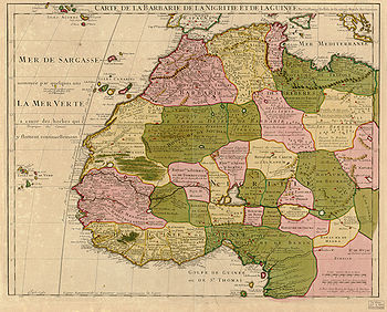 Old map of North Africa