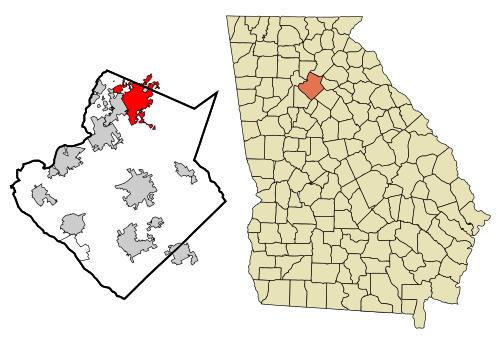 Location in Gwinnett County, Georgia
