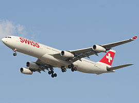 Airbus A340-300 der Swiss in neuer Bemalung