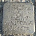 Stolperstein in Lübeck: Freiherr Wolfgang von Czettritz (1897)