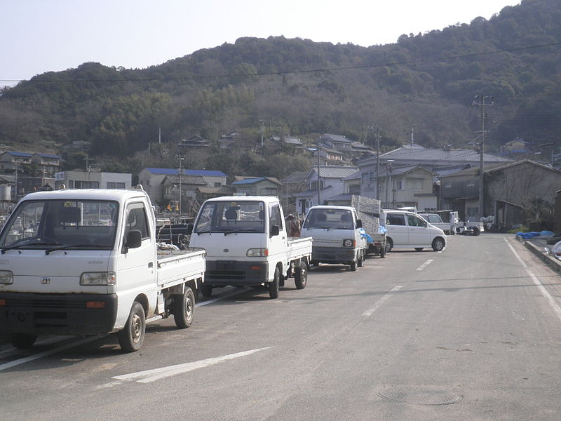 File:Hashirijima island lightweight trucks.JPG