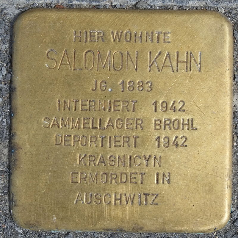 Heimersheim (Bad Neuenahr-Ahrweiler) Stolperstein Salomon Kahn 2913.JPG