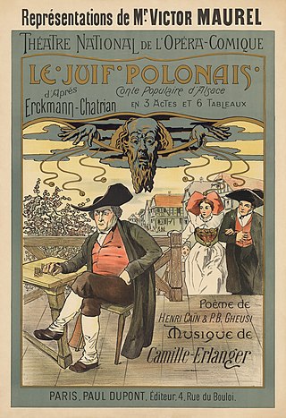 <i>Le Juif polonais</i> 1900 opera in three acts by Camille Erlanger