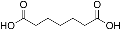 Structural formula of pimelic acid